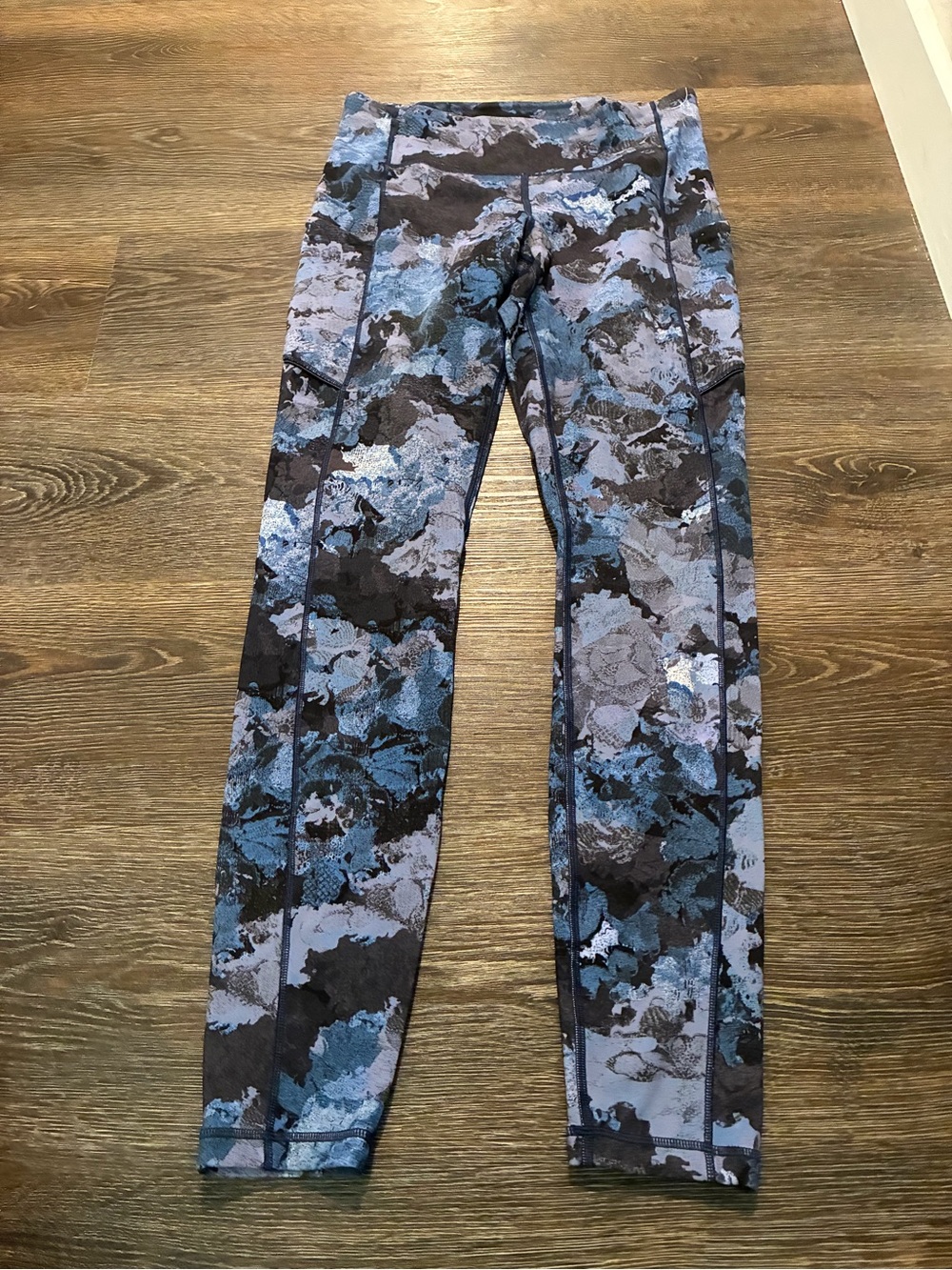 lululemon athletica Blue & Black Camouflage Leggings